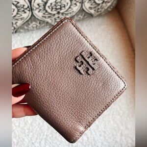 Tory Burch taupe bi-fold